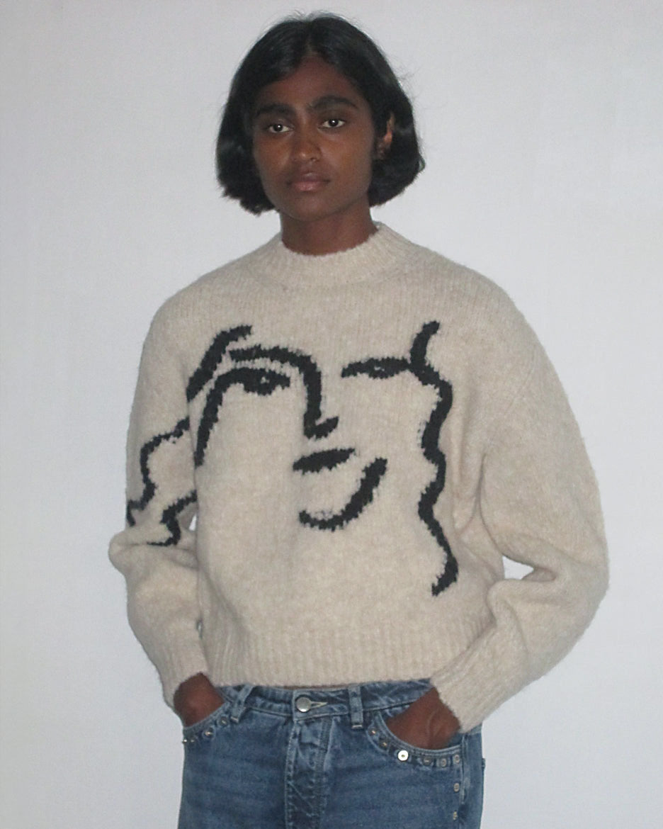 Anita Sweater in Ecru
