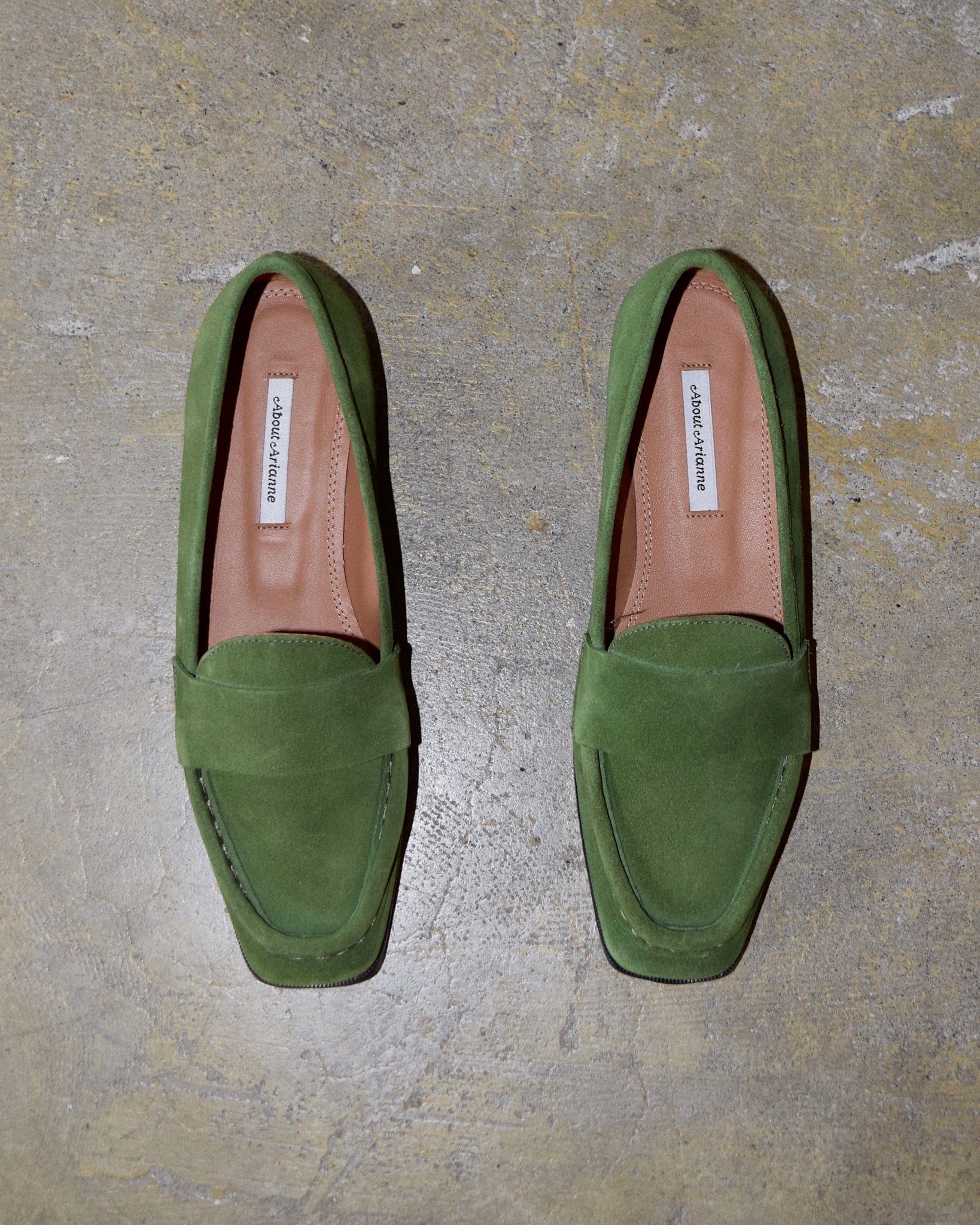 About Arianne Dali Loafer in Green Suede