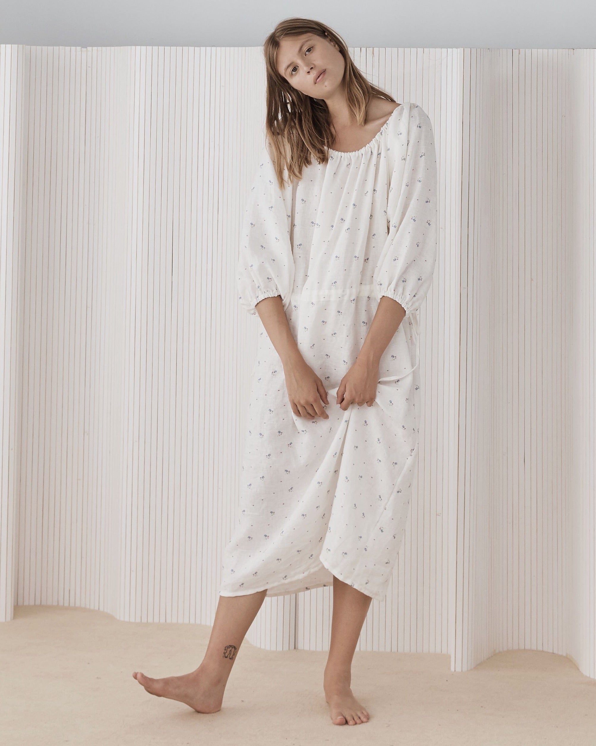White deals sleep dress