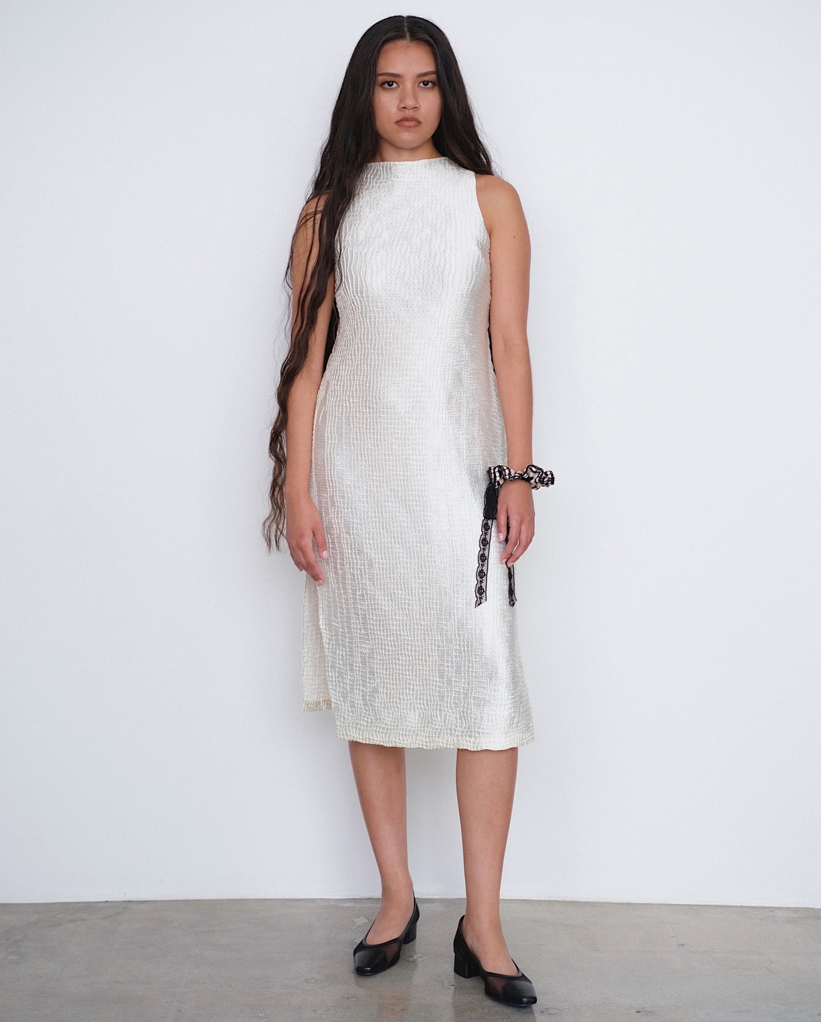 Nin Studio Skin Singlet Midi Dress in Pearl 