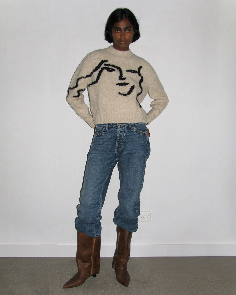 Anita Sweater in Ecru