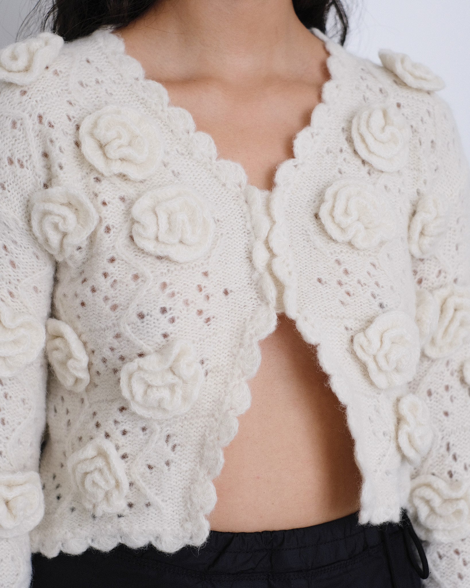 Tach Samara Floral Sweater in Ivory 