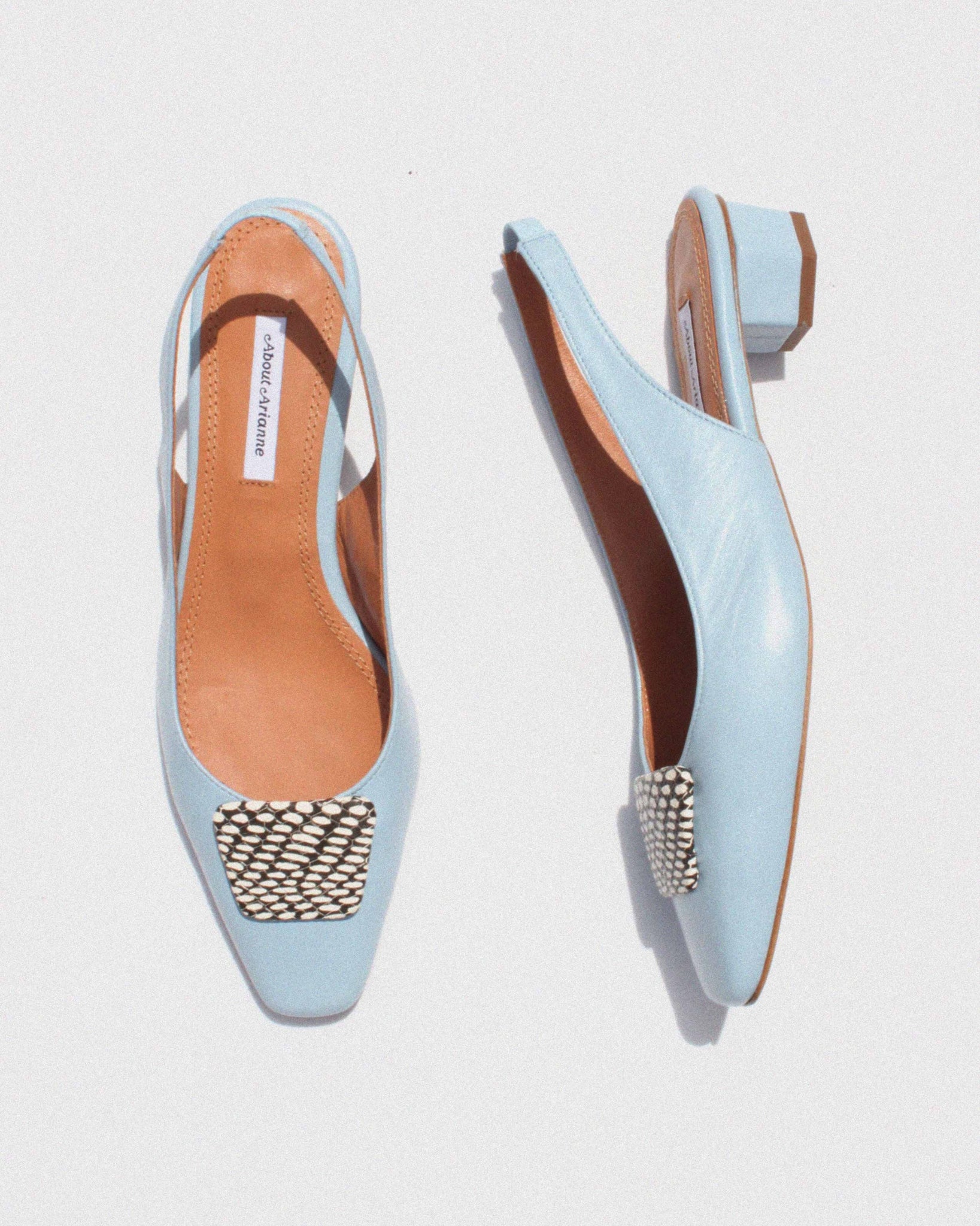 About Arianne Galo Beauty Flax Heel in Blue