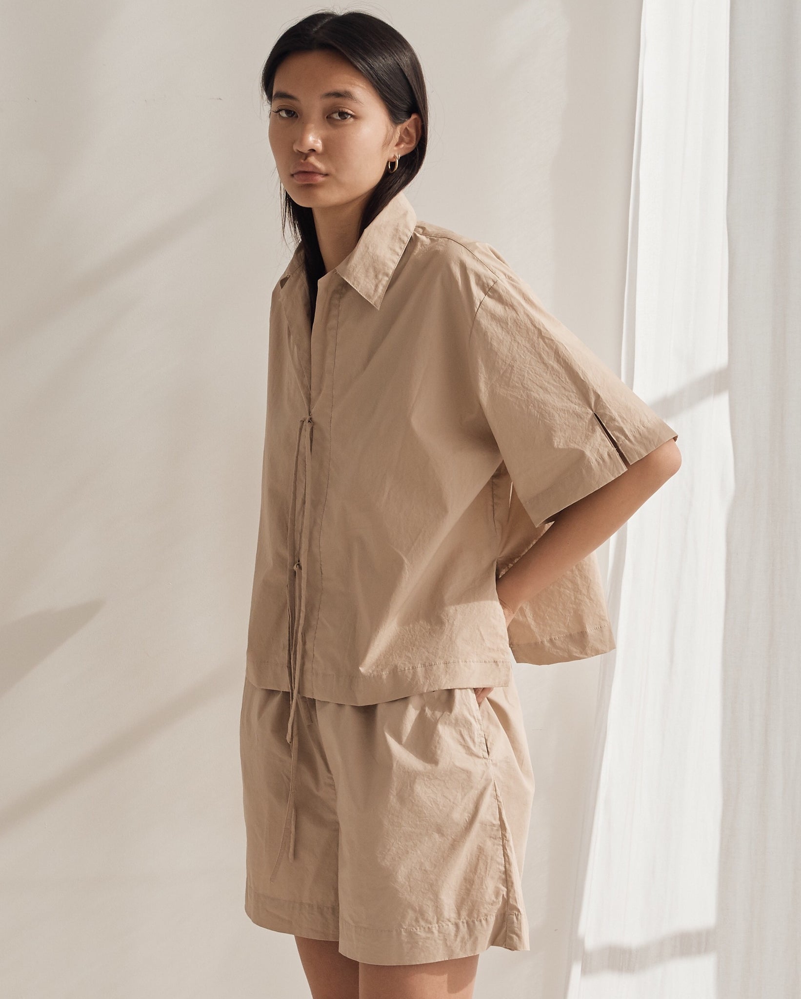 Deiji Lounge Shorts in Mushroom