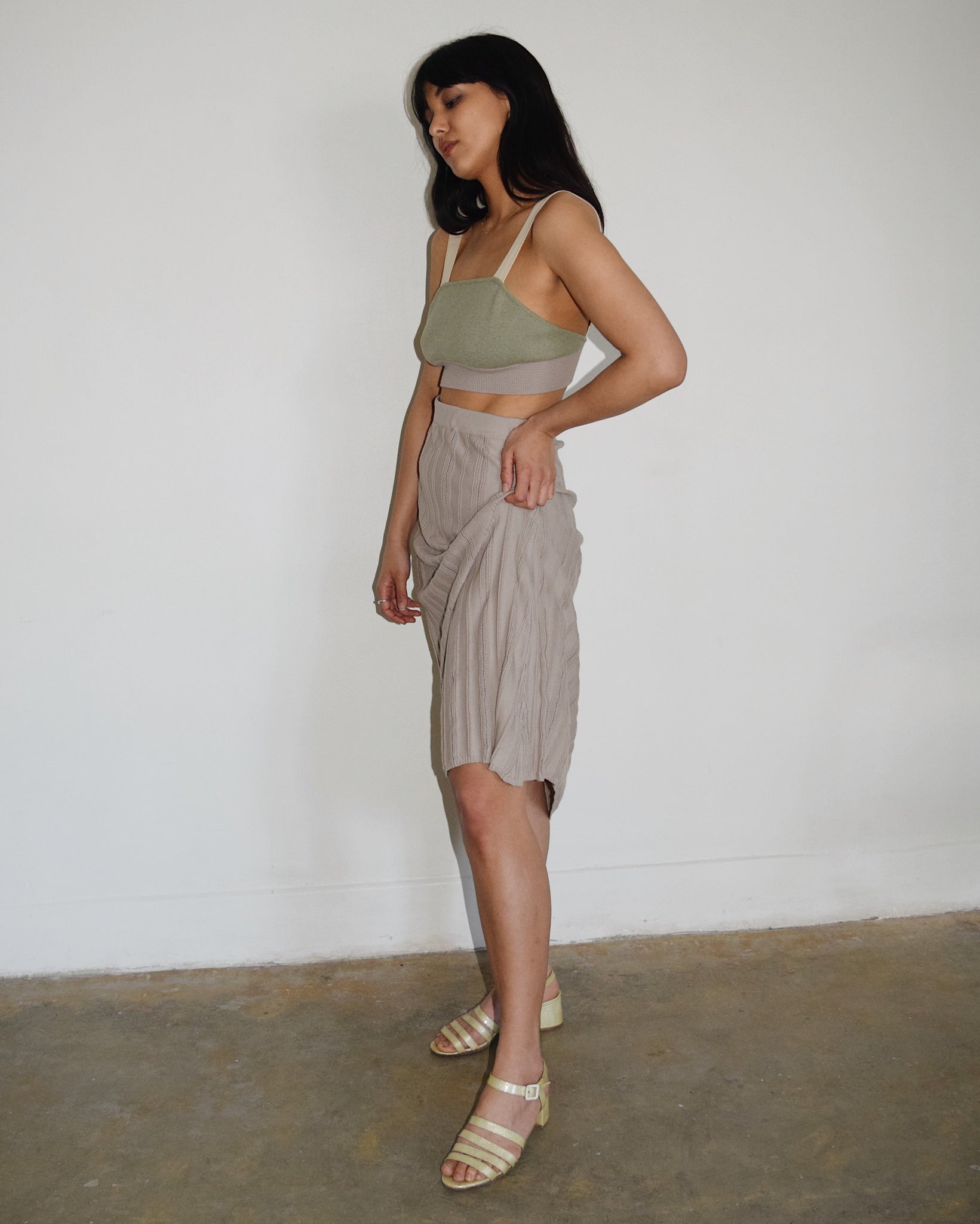 Diarte Noho Midi Skirt in Taupe 