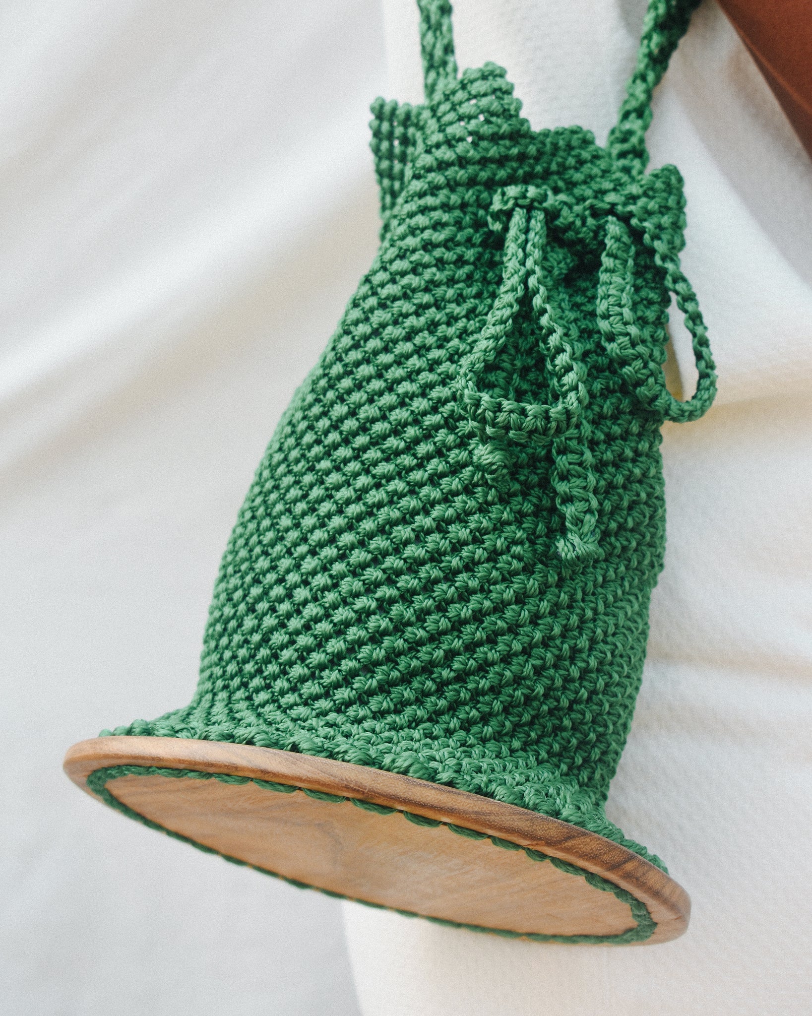 Kayadua Agudie Handbag in Green Crochet