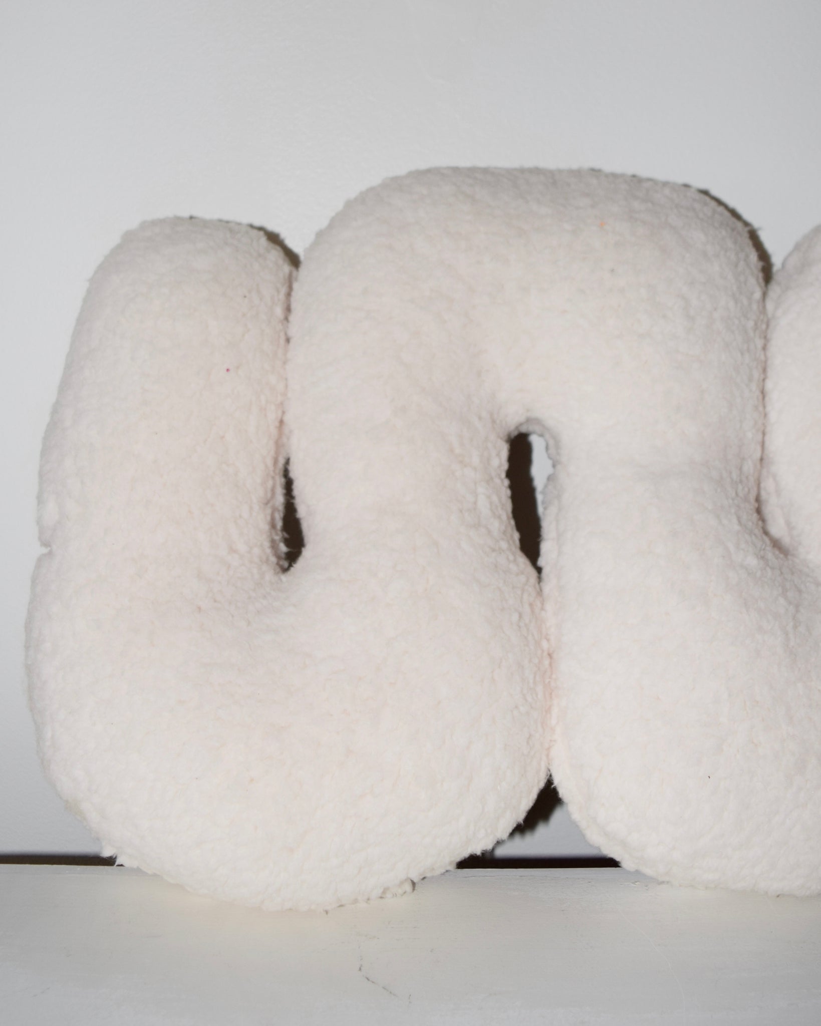 Rose Greenberg Cloud Squiggle Pillow in Ivory Sherpa Fleece