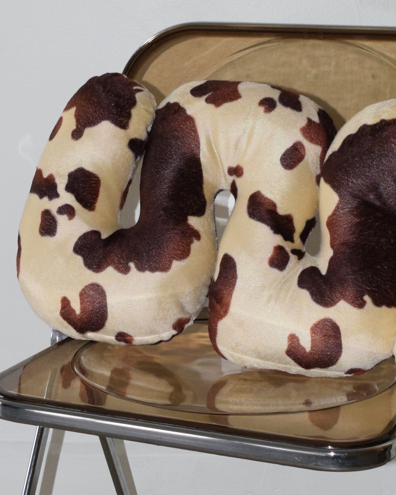 Rose Greenberg Cow Velboa Squiggle Pillow 