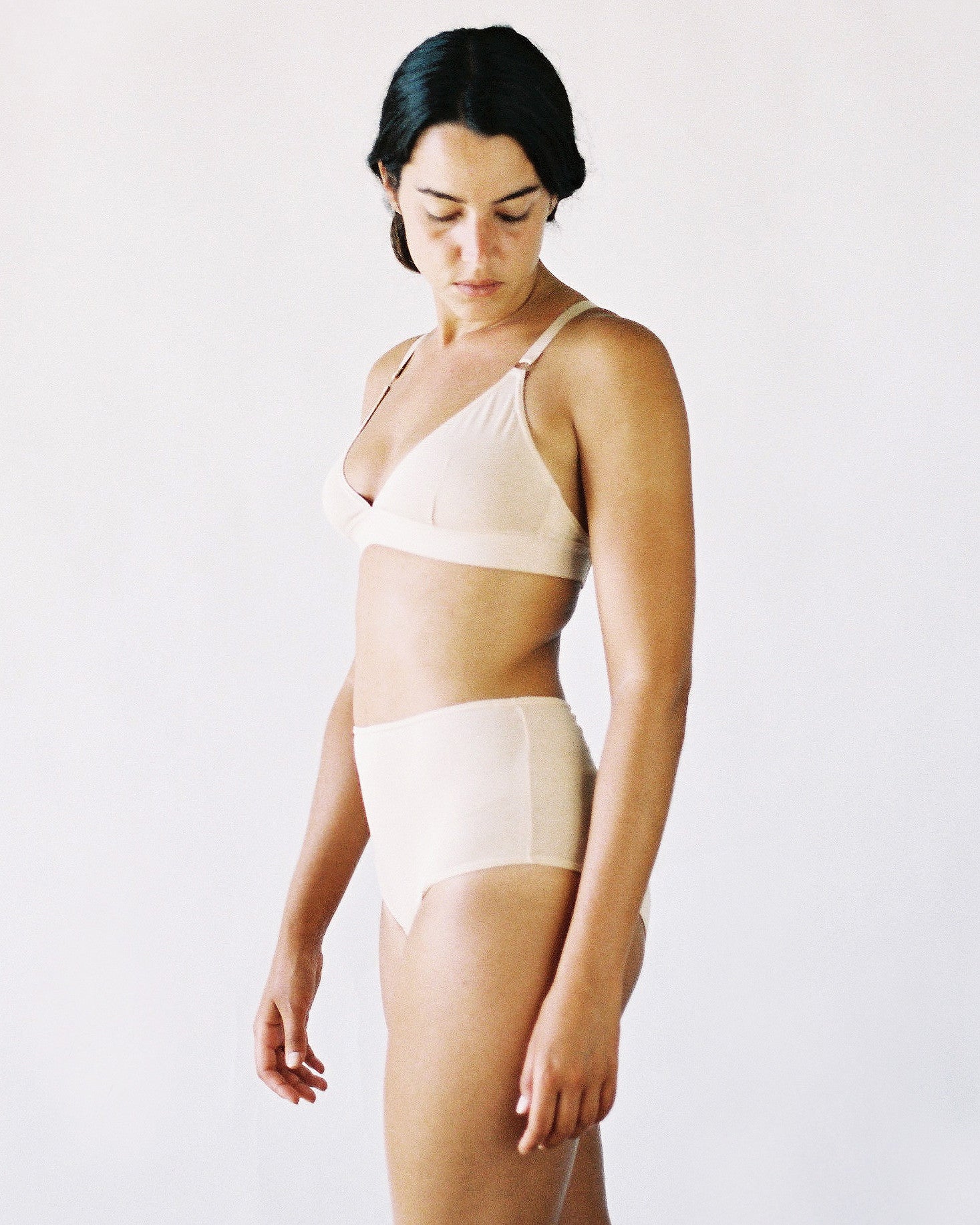 The Nude Label Triangle Bra High Waisted Briefs